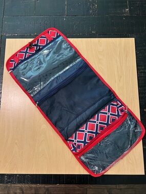 Travel Organizer Pouch - Navy‎ and Red